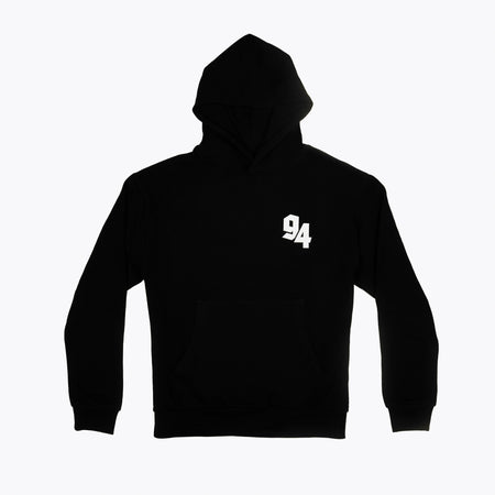 Rope Hoodie in black, front view