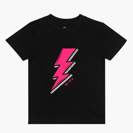 Bolt Kids T-Shirt in black, front view
