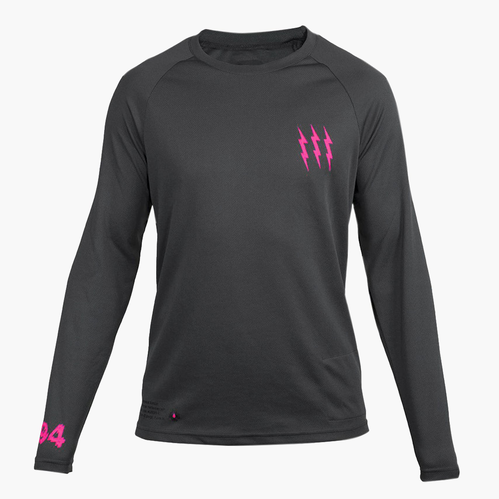 Mountain bike jersey dropped-tail fit detail