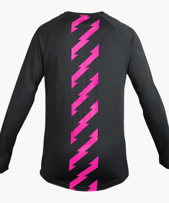Long Sleeve Mountain Bike Jersey in grey, alternate view